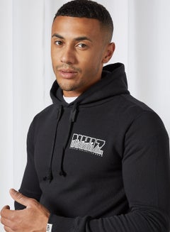 izzue Back Graphic Hoodie Black  - Image 4