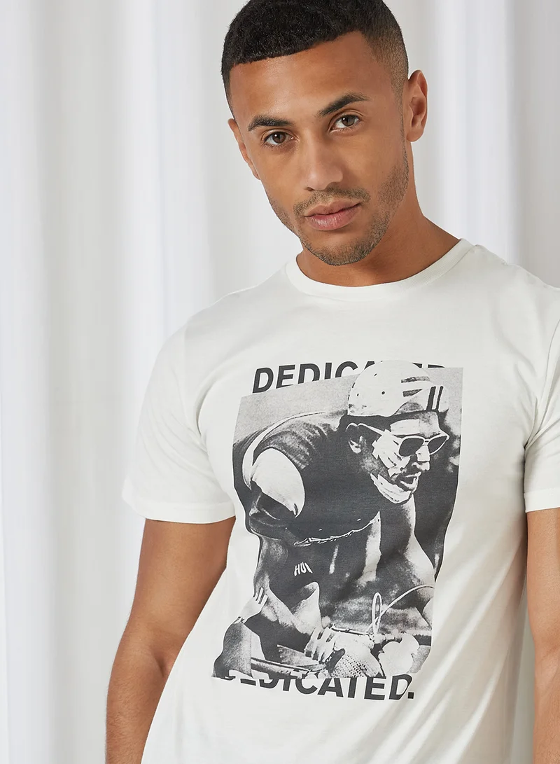 DEDICATED Front Graphic T-Shirt Off-White