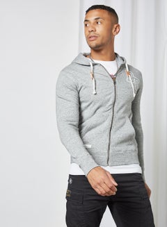 izzue Zip-Up Hoodie Heather Grey  - Image 1