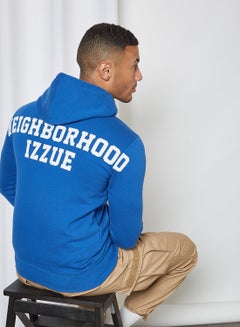 izzue Back Graphic Hoodie Blue  - Image 2