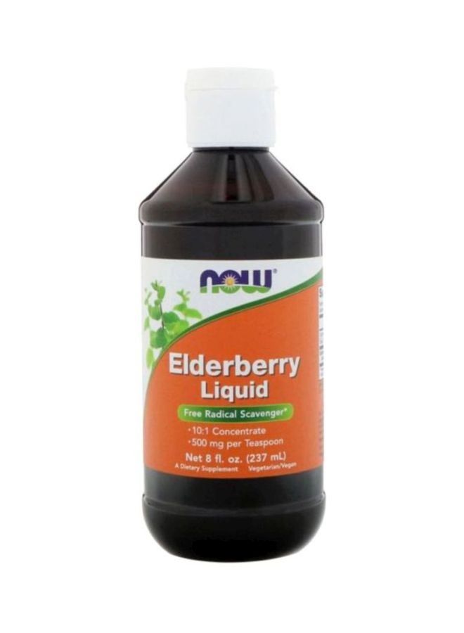 Now Foods Elderberry Liquid 500mg Dietary Supplement 8 fl oz (237 ml) - Image 1