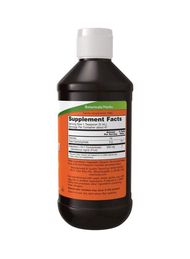 Now Foods Elderberry Liquid 500mg Dietary Supplement 8 fl oz (237 ml) - Image 2