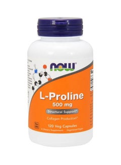 L-Proline Dietary Supplement 500 mg - 120 Veg Capsules