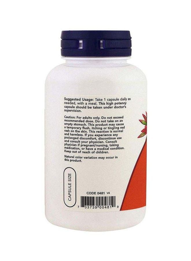 Now Foods - Niacin Vitamin B3 Dietary Supplement 500 mg - 100 Capsules - Image 1