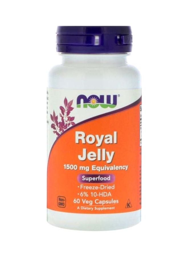Now Foods Royal Jelly 1500mg 60 Capsules - Image 1