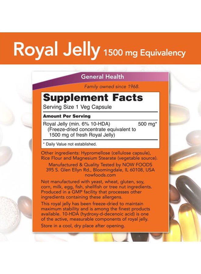 Now Foods Royal Jelly 1500mg 60 Capsules - Image 4