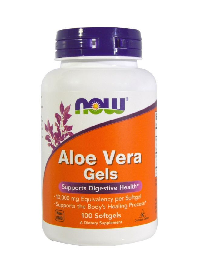 Now Foods Aloe Vera Gels Dietary Supplement - 100 Softgels  - Image 1