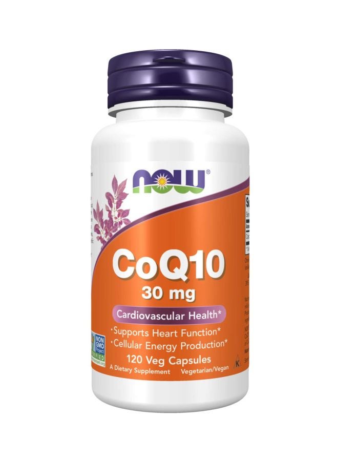 Now Foods CoQ10 Dietary Supplement 30 mg - 120 Capsules - Image 1