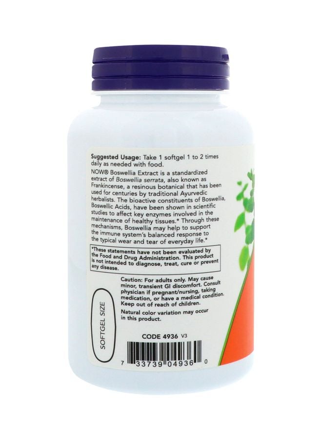 Now Foods Boswellia Extract Dietary Supplement 500 mg - 90 Softgels  - Image 3