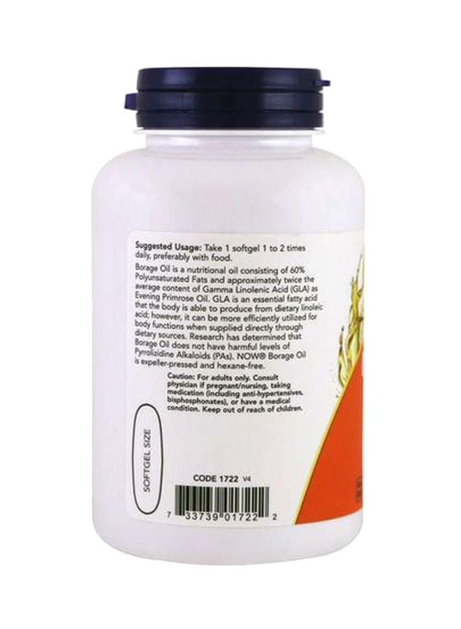 Now Foods - Borage Oil 1000mg Concentrated Gla Dietary Supplement - 120 Softgels - Image 1