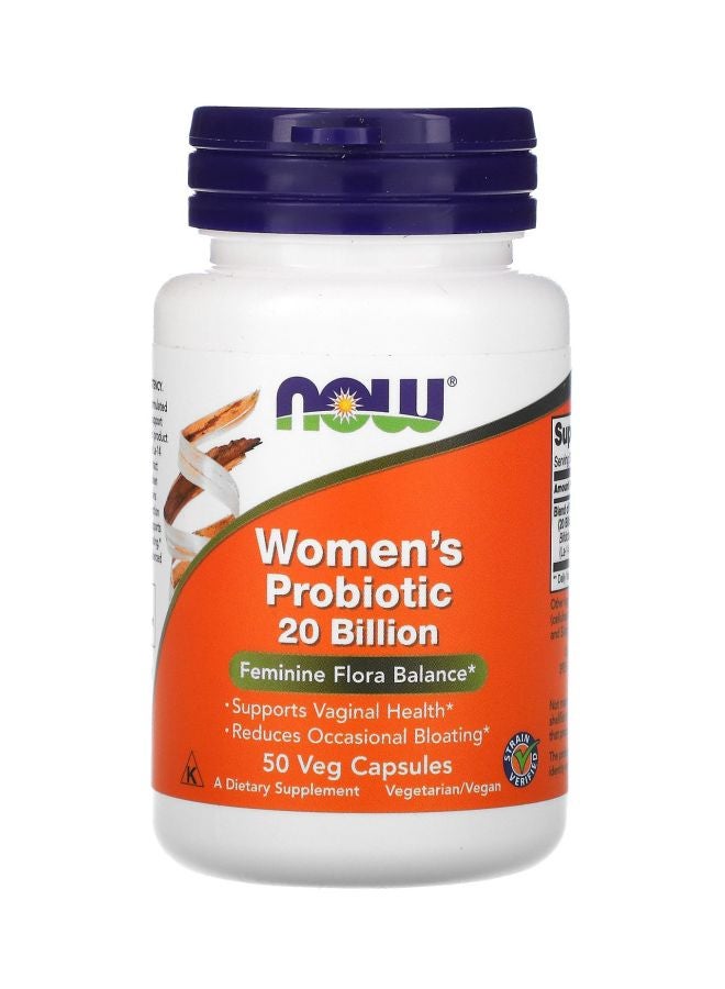 Now Foods Women's Probiotic 20 Billion 50 Veg Capsules - Image 1