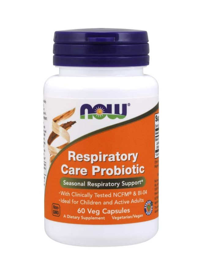 Now Foods Respiratory Care Probiotic Dietary Supplement - 60 Capsules - Image 1