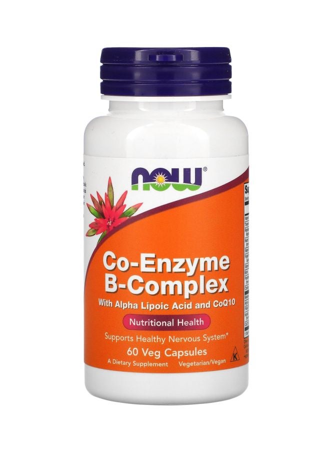 Co-Enzyme B-Complex Dietary Supplement - 60 Vegetable Capsules