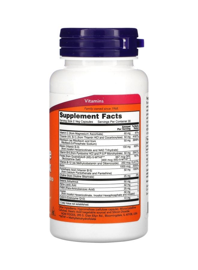 Co-Enzyme B-Complex Dietary Supplement - 60 Vegetable Capsules