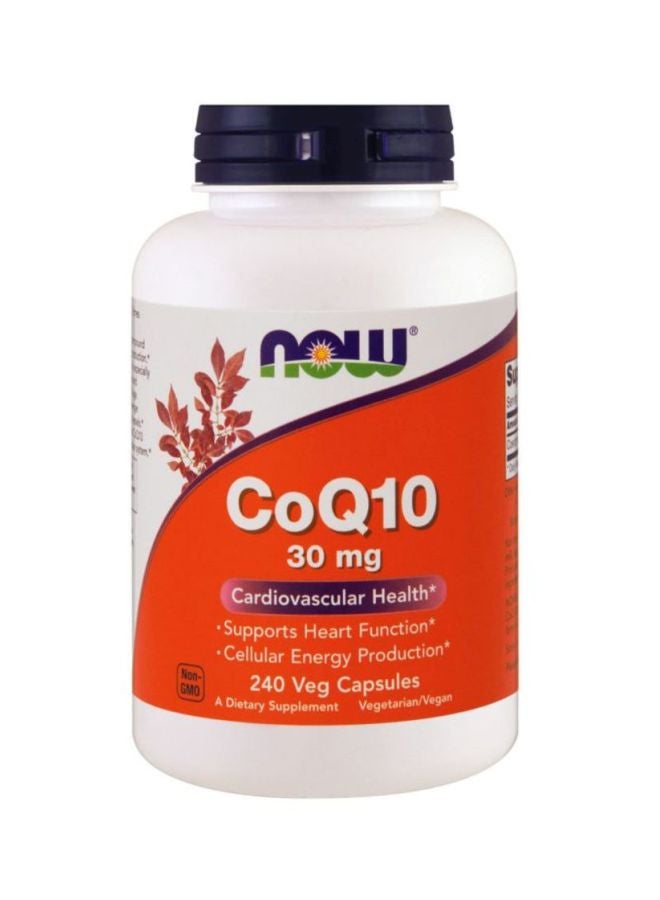 Now Foods CoQ10 Dietary Supplement 30 Mg - 240 Capsules - Image 1