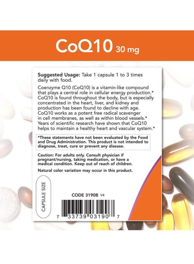 Now Foods CoQ10 Dietary Supplement 30 Mg - 240 Capsules - Image 3