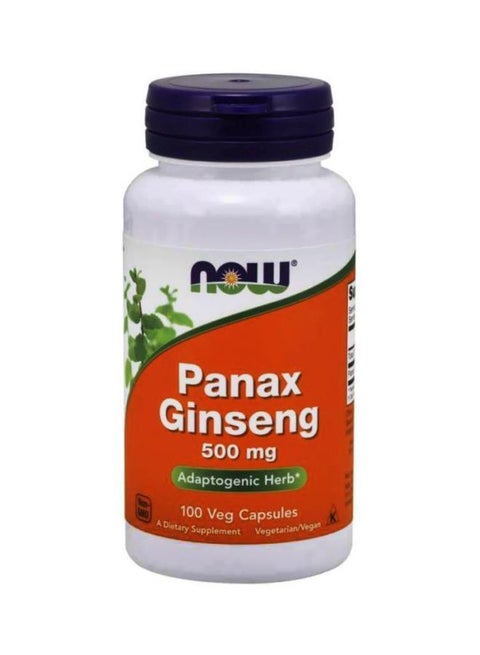 Panax Ginseng 500 mg Dietary Supplement - 100 Capsules