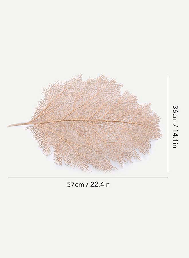 Sharpdo Leaf Shaped Tablemat Rose Gold 57 x 36cm - Image 3
