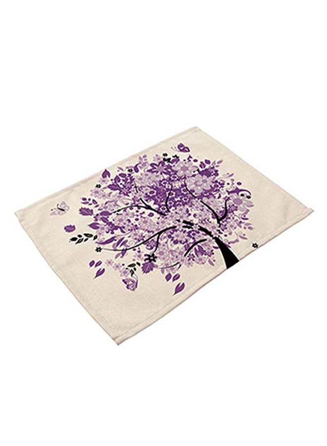 شاربدو مفرش طاولة بطبعة للتزيين بيج/ أرجواني/ أسود 42 x 32سم - Image 1