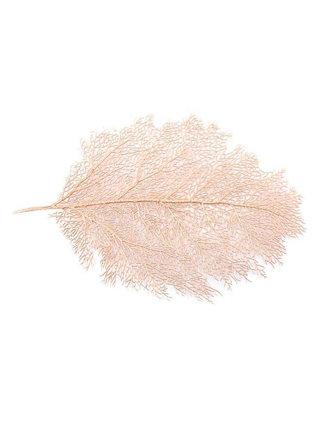 Sharpdo Leaf Shaped Tablemat Rose Gold 57 x 36cm - Image 1