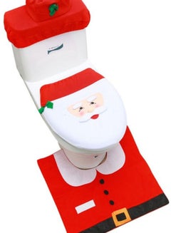 Beauenty Pack Of 3 Christmas Themed Toilet Decoration Accessoies Multicolour 54 x 54cm  - Image 2