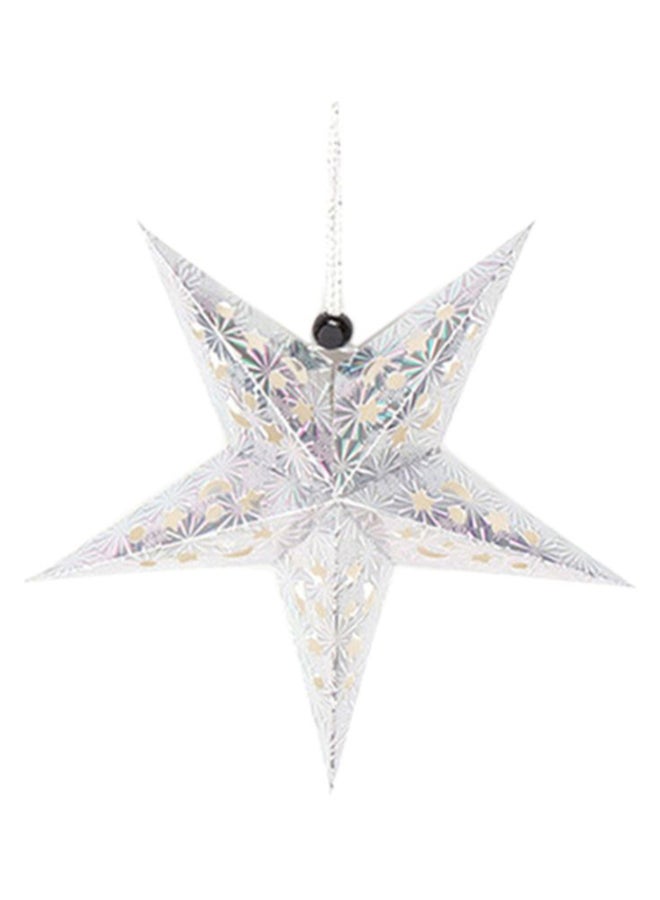شاربدو دلاية ستيريو على شكل نجمة للتزيين فضي/أبيض 60Ø³Ù†ØªÙŠÙ…ØªØ±