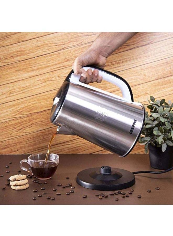 GEEPAS Stainless Steel Electric Kettle, Cordless Tea Kettle, Auto Shut-Off & Boil-Dry Protection, Ideal For Coffee/Tea/Milk/Water 2.5 L 1500 W GK38028 Silver  - Image 5