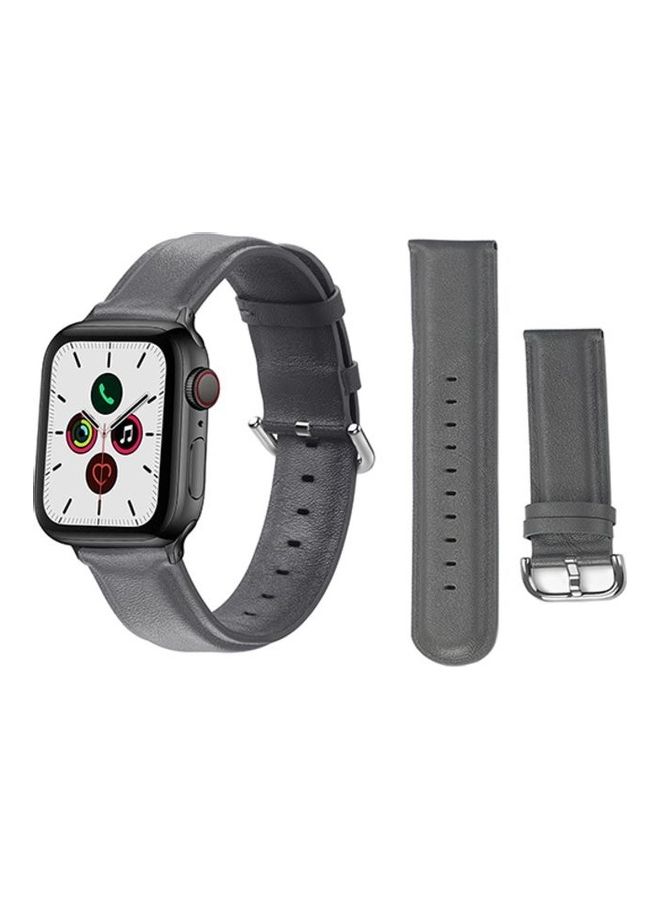 HuHa Replacement Strap Watchband For Apple Watch Series 7 41mm / 6 / SE / 5 / 4 40mm / 3 / 2 / 1 38mm Grey - Image 1
