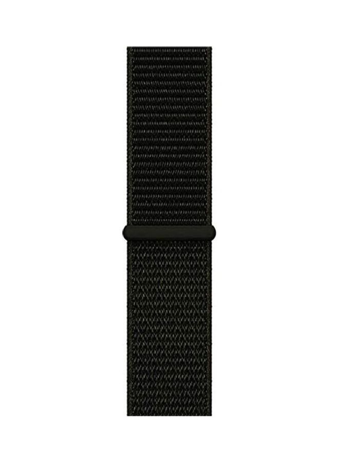 HuHa Nylon Replacement Watchband For Samsung Gear S3 Frontier / S3 Classic / Huawei GT 2e / Fitbit versa 2 Dark Black - Image 2