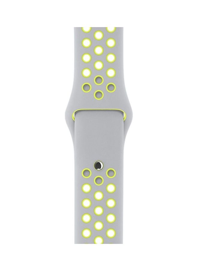HuHa Replacement Strap Watchband For Apple Watch Series 7 41mm / 6 / SE / 5 / 4 40mm / 3 / 2 / 1 38mm Grey/Green - Image 1