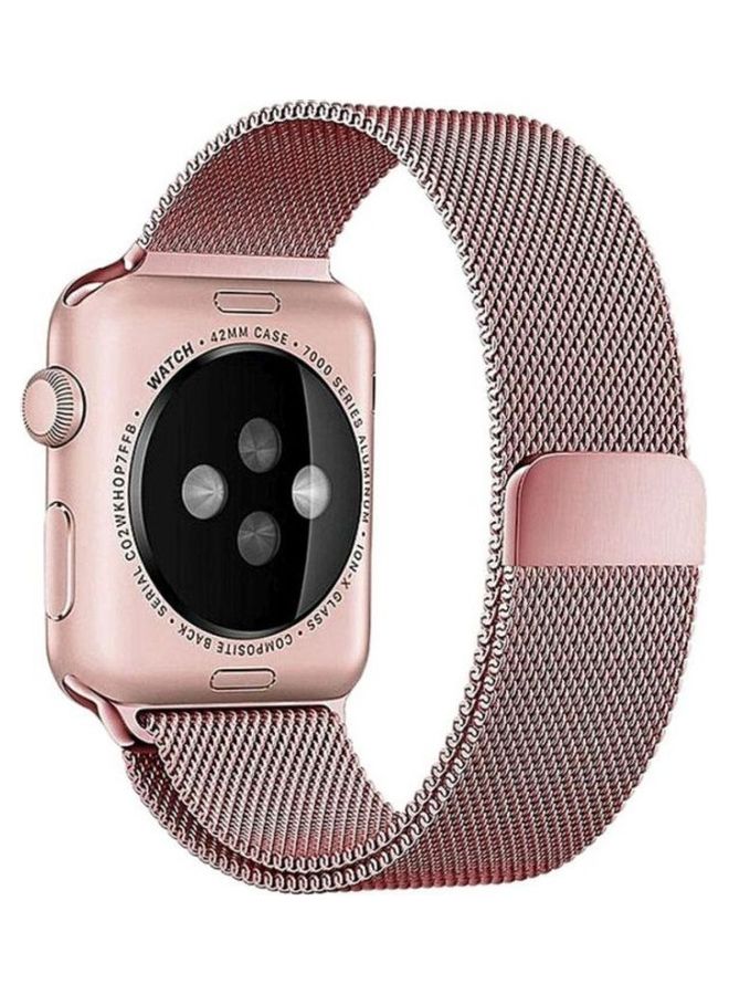 HuHa - Replacement Strap Watchband For Apple Watch Series 7 41mm / 6 / SE / 5 / 4 40mm / 3 / 2 / 1 38mm Rose Gold - Image 1