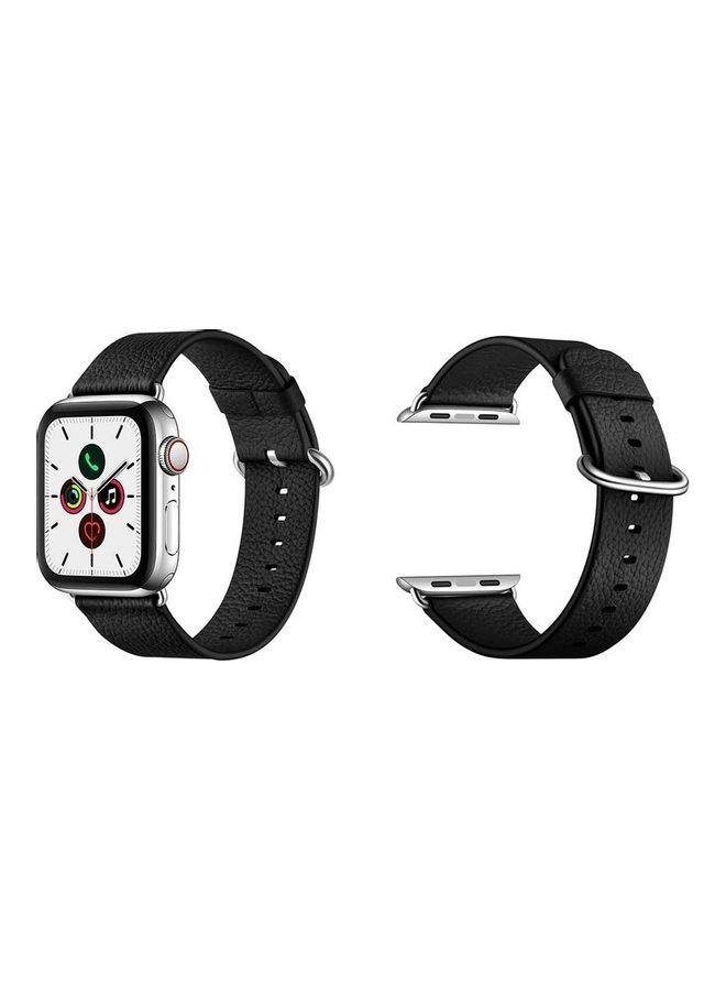 HuHa Replacement Strap Watchband For Apple Watch Series 7 41mm / 6 / SE / 5 / 4 40mm / 3 / 2 / 1 38mm Black - Image 2