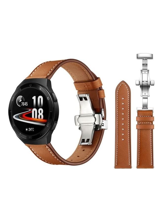 HuHa Replacement Band For Huawei Watch GT 2e Brown/Silver - Image 2