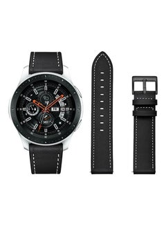 HuHa Genuine Leather Replacement Band For Samsung Galaxy Watch Black  - Image 2