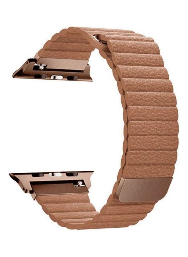 HuHa Replacement Strap Watchband For Apple Watch Series 7 41mm / 6 / SE / 5 / 4 40mm / 3 / 2 / 1 38mm Brown  - Image 1
