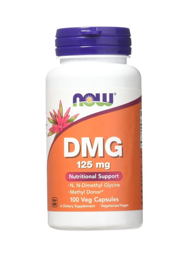 Now Foods DMG 125 mg Dietary Supplement - 100 veg Capsules  - Image 1