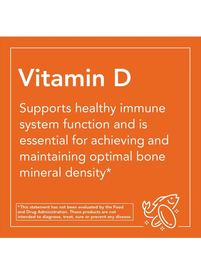 Now Foods - High Potency Vitamin D-3 1000 IU Dietary Supplement - 180 Softgels - Image 1