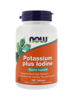 Now Foods Potassium Plus Iodine Dietary Supplement- 180 Tablets  - Image 1