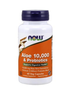 Aloe 10000 And Probiotics Dietary Supplement - 60 Veg Capsules - v1615295874/N32925510A_1