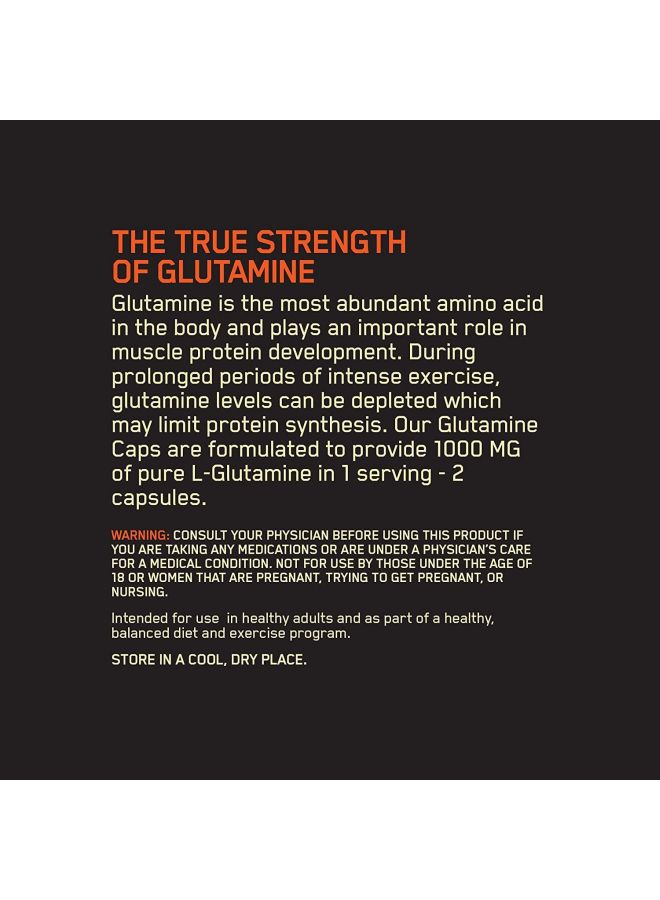 Optimum Nutrition On Glutamine Muscle Recovery Dietary Supplement - 240 Capsules  - Image 4