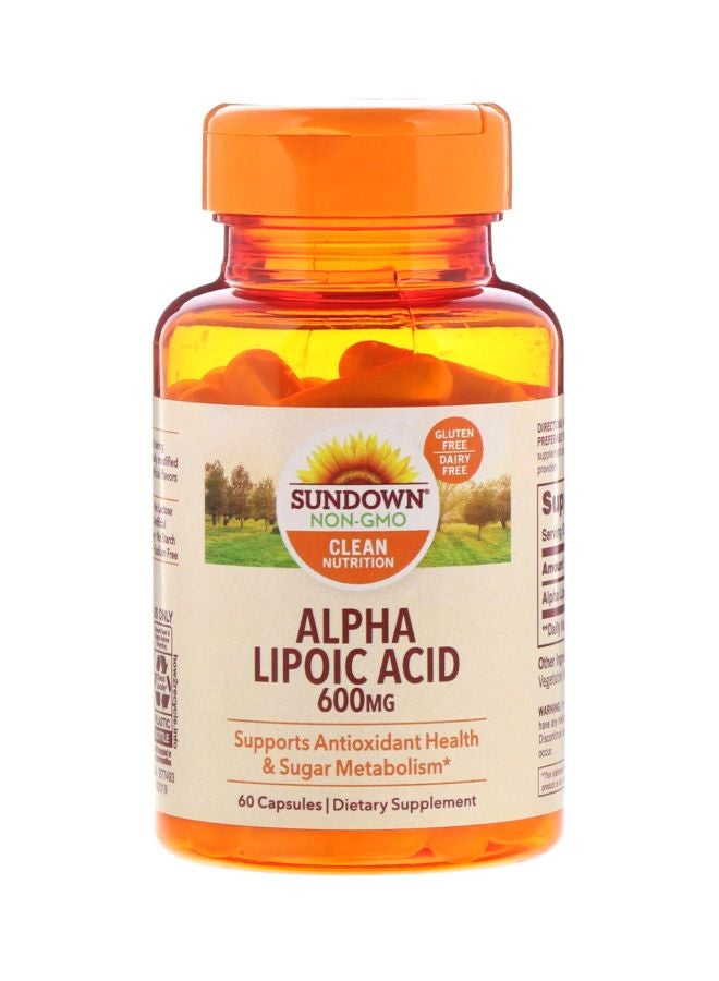 ساندوان حمض ألفا- ليبويك مكمل غذائي 600 مجم، 60 كبسولة - Image 1