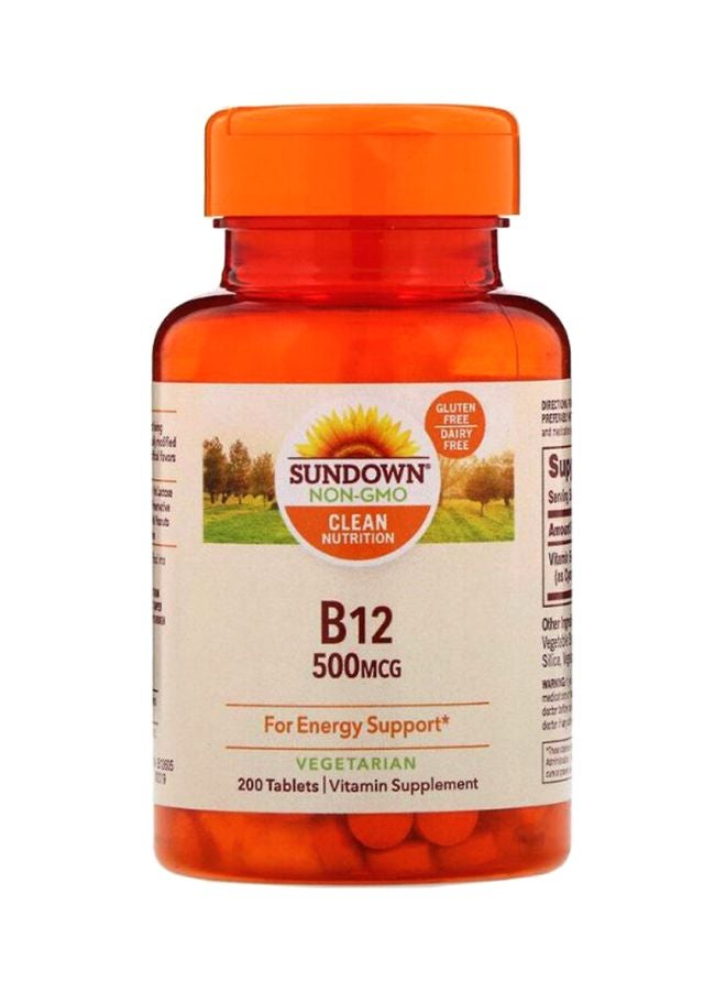 B12 Supplement - 200 Tablets - v1615295884/N36651237A_1