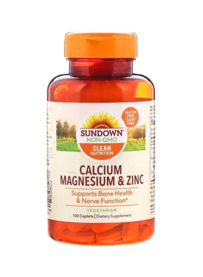 Sundown Calcium Magnesium And Zinc Dietary Supplement - 100 Caplets