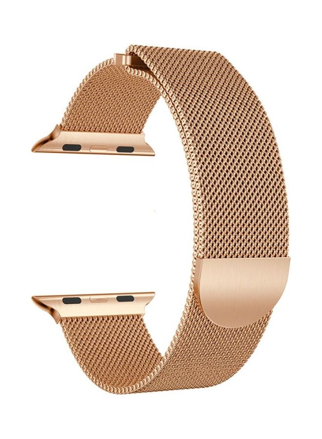 HuHa Replacement Strap Watchband For Apple Watch Series 7 41mm / 6 / SE / 5 / 4 40mm / 3 / 2 / 1 38mm Rose Gold - Image 1
