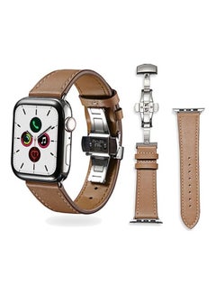 Replacement Strap Watchband For Apple Watch Series 7 41mm / 6 / SE / 5 / 4 40mm / 3 / 2 / 1 38mm Brown