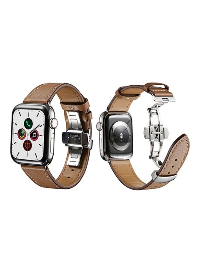 HuHa - Replacement Strap Watchband For Apple Watch Series 7 41mm / 6 / SE / 5 / 4 40mm / 3 / 2 / 1 38mm Brown - Image 1