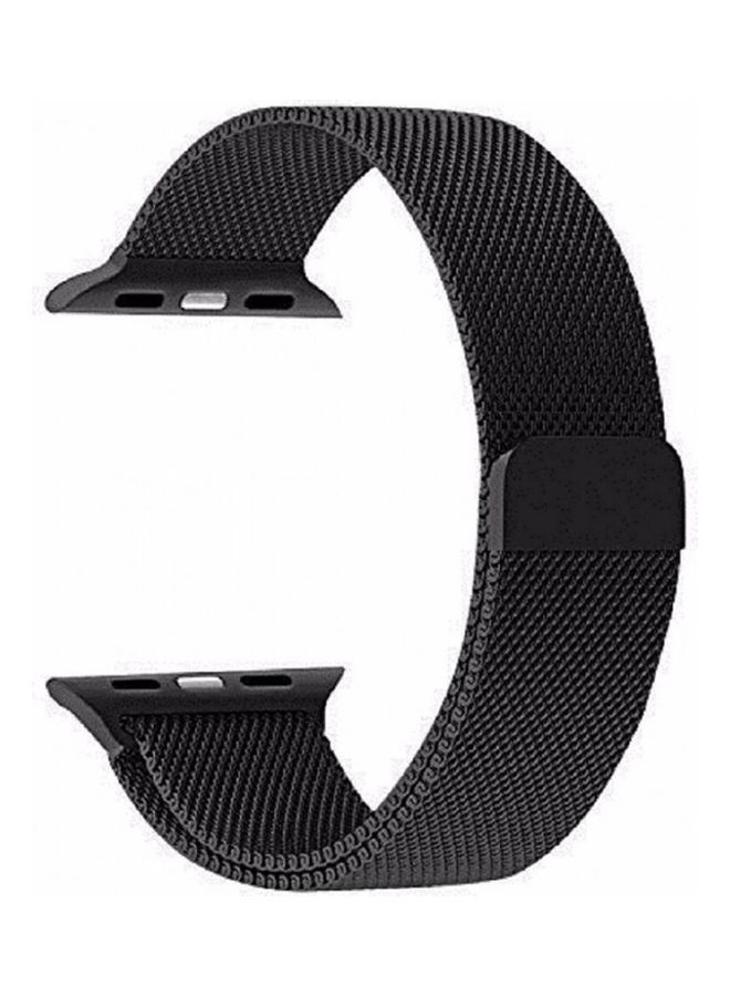 HuHa - Replacement Strap Watchband For Apple Watch Series 7 41mm / 6 / SE / 5 / 4 40mm / 3 / 2 / 1 38mm Space Black - Image 1