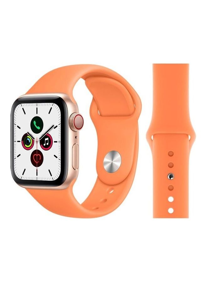 HuHa - Replacement Strap Watchband For Apple Watch Series 7 41mm / 6 / SE / 5 / 4 40mm / 3 / 2 / 1 38mm Papaya Orange - Image 1