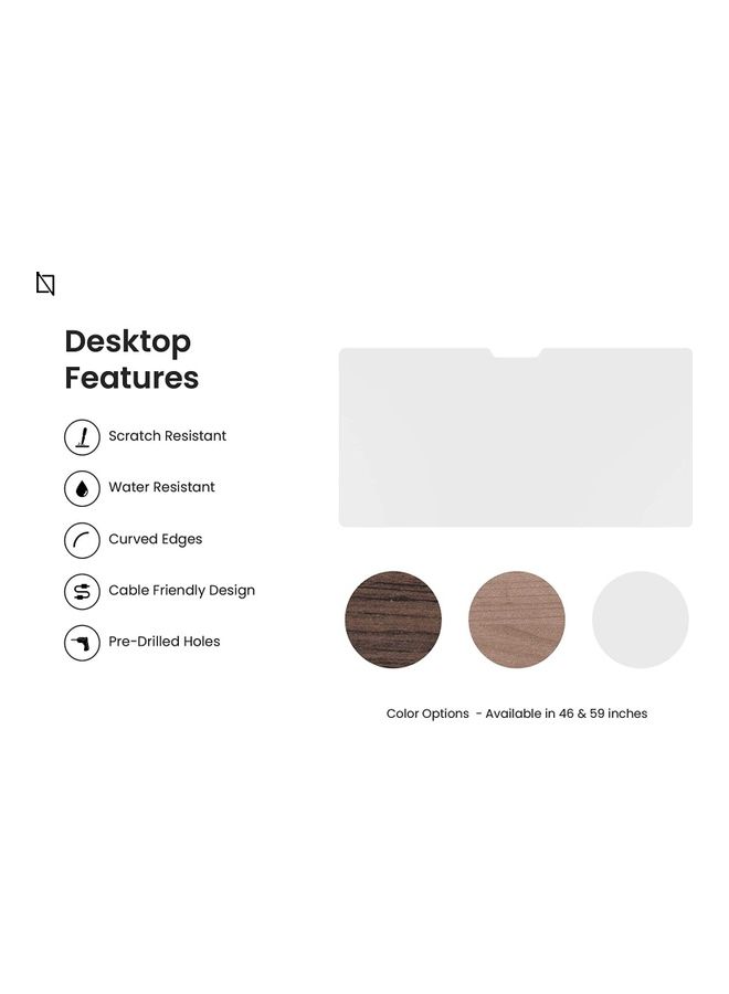 NAVODESK - Table Top For Desk Frame Grey 47inch - Image 1