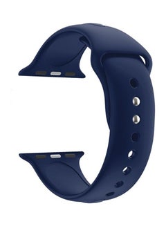 HuHa Replacement Strap Watchband For Apple Watch Series 7 41mm / 6 / SE / 5 / 4 40mm / 3 / 2 / 1 38mm Navy Blue  - Image 1
